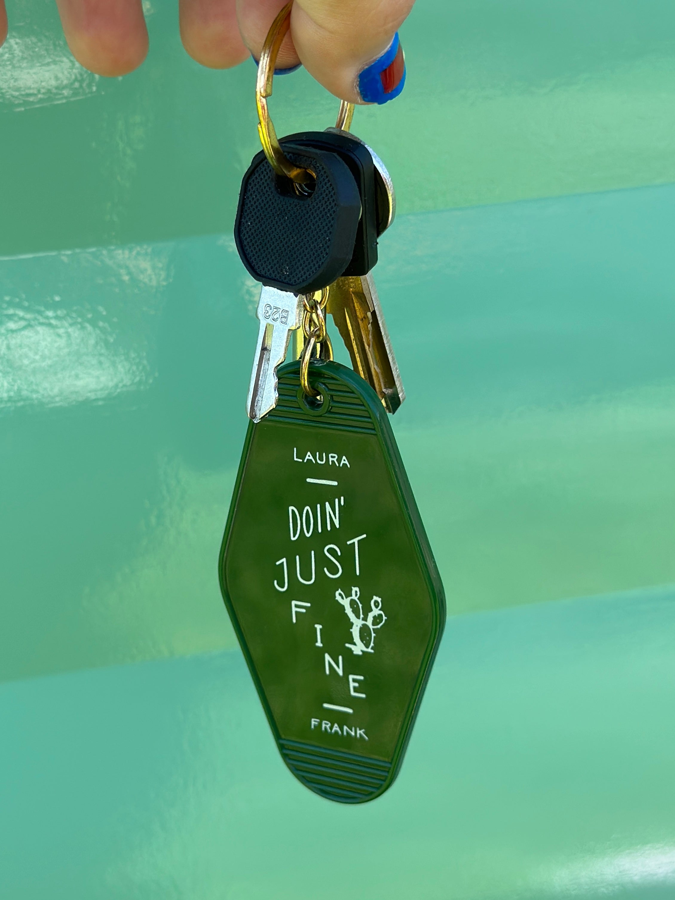 Retro Hotel Key Ring